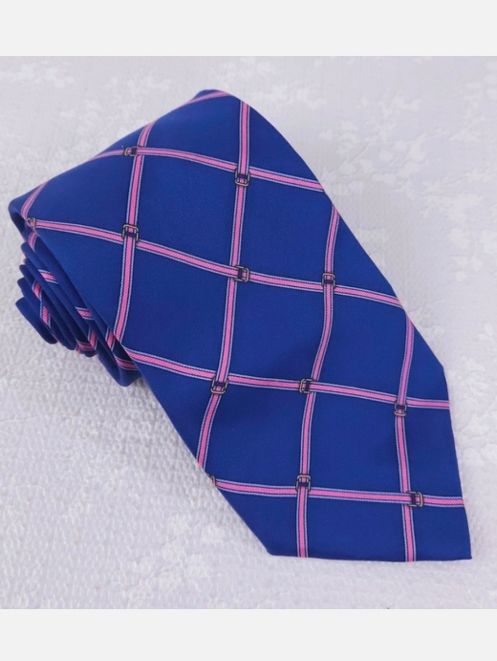 Brooks Brothers Silk Tie Blue Pink Stripes 58" x 3.75" - Picture 1 of 5